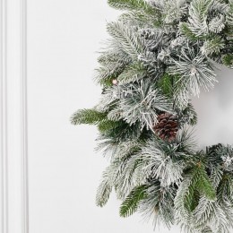 Венок рождественский BINOSHE Froid LED заснеженный 60 см