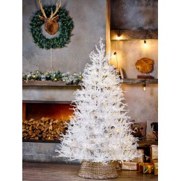 Елка искусственная BINOSHE Normandia белая с подсветкой 210 см