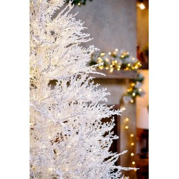 Елка искусственная BINOSHE Normandia белая с подсветкой 210 см