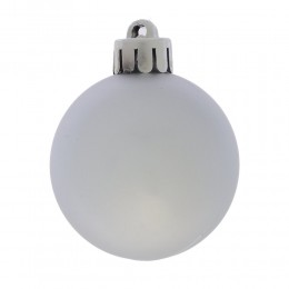 Набор шаров 4 см 12 шт серебро 2 фактуры