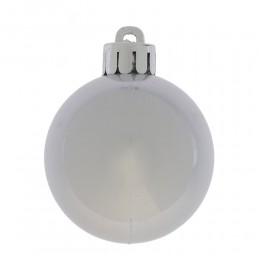 Набор шаров 4 см 12 шт серебро 2 фактуры