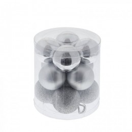 Набор шаров 4 см 12 шт серебро 2