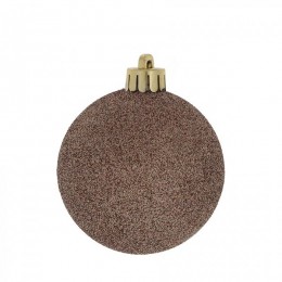 Набор шаров 6 см 6 шт бежевый и коричневый 2