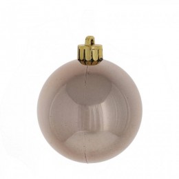 Набор шаров 6 см 6 шт бежевый и коричневый 2