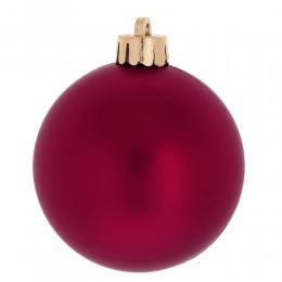 Набор шаров 8 см 4 шт бордовый