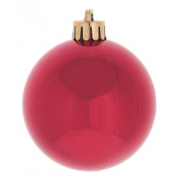 Набор шаров 8 см 3 шт красные с рельефом