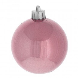 Набор шаров 8 см 12 шт в пластике розовый 2