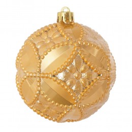 Набор шаров 10 см 2 шт золотой рельеф