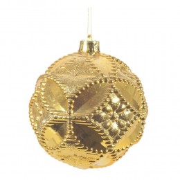 Набор шаров 10 см 2 шт золотой рельеф 2