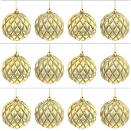 Набор шаров 10 см 12 шт золотая сетка