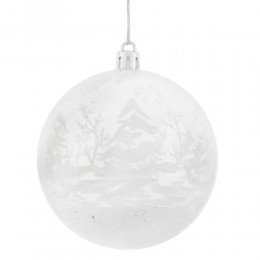 Набор шаров 8 см 12 шт белое на белом