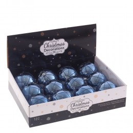 Набор шаров 8 см 12 шт синий