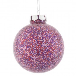 Набор шаров 8 см 12 шт розовый мерцающий