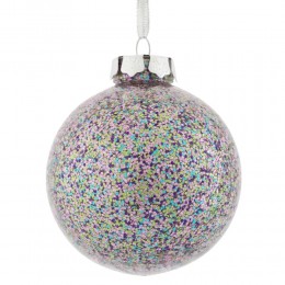 Набор шаров 8 см 12 шт розовый мерцающий