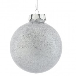 Набор шаров 10 см 12 шт серебро