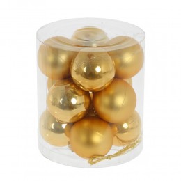 Набор шаров 4 см 12 шт золото
