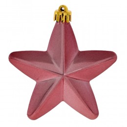 Набор елочных игрушек Звезды 8 см 6 шт розовые