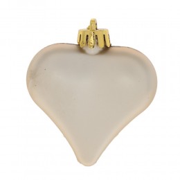 Набор елочных игрушек Сердце 6 шт золотые