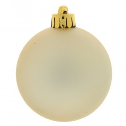 Набор шаров 6 см 24 шт белое золото