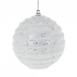 Набор шаров 8 см 3 шт белые со спиралью