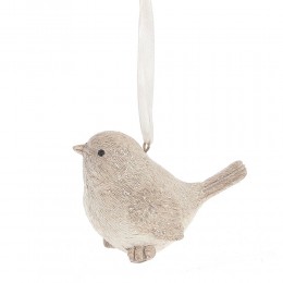 Игрушка елочная Птичка пластик 9,5 см