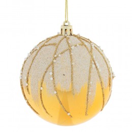 Набор шаров 8 см 12 шт золотой иней