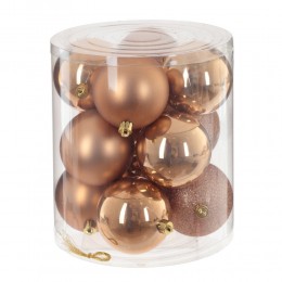 Набор шаров 9 см 12 шт бежевый