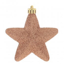 Набор елочных игрушек Звезды 8 см 6 шт бежевые