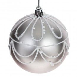 Набор шаров 8 см 12 шт серебристый