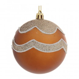 Набор шаров 8 см 12 шт золотых с узором