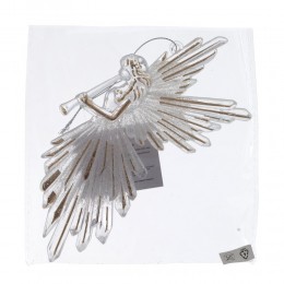 Игрушка елочная Фея пластик 16 см белый