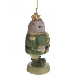 Игрушка елочная Сова пластик 9,5 см зеленый