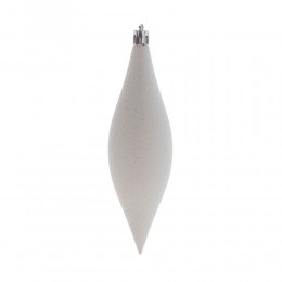 Набор елочных игрушек Капли 16 см 12 шт белый