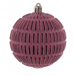 Набор елочных украшений 9 шт 7 см розовый