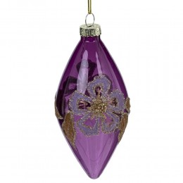 Набор шаров 8 см стекло 12 шт фиолетовый