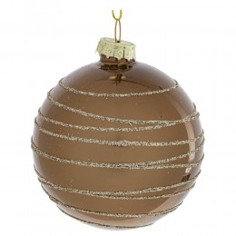 Набор шаров 8 см стекло 12 шт в золотой гамме