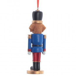 Игрушка елочная Собачка-солдатик пластик 15 см