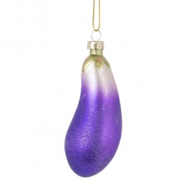 Игрушка елочная Баклажан стекло 10 см