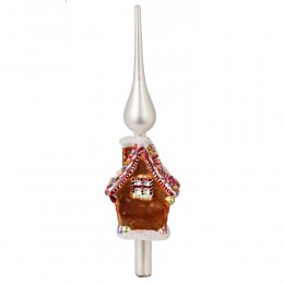 Верхушка на елку Домик 2 стекло 31 см