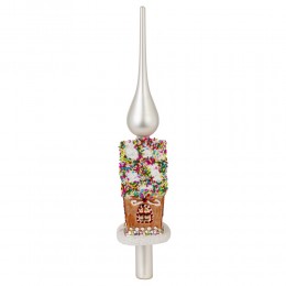 Верхушка на елку Домик стекло 31 см