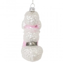 Игрушка елочная Собачка стекло 12,5 см