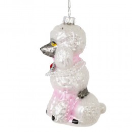 Игрушка елочная Собачка стекло 12,5 см