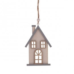 Игрушка елочная Дом дерево 13,5 см