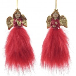 Игрушка елочная Ангел пластик 13 см