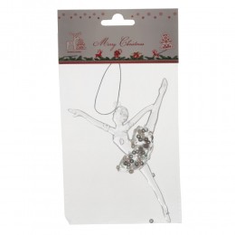 Игрушка елочная Балерина пластик 14 см